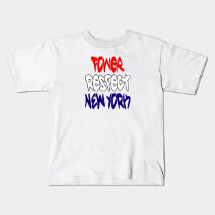 Vintage Vibes 80's POWER RESPECT NEW YORK CITY Kids T-Shirt